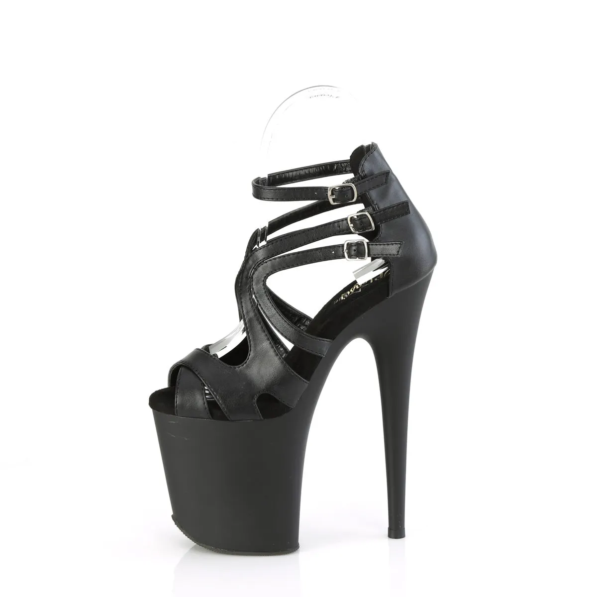 8 Inch Heel FLAMINGO-877 Black Pu