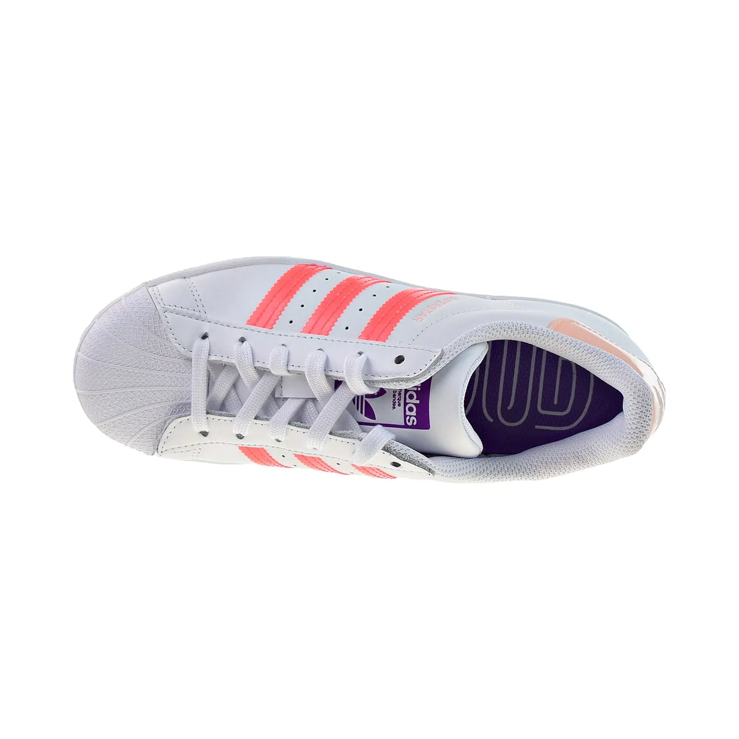 Adidas Superstar Women's Shoes Cloud White-Signal Pink-Shock Purple