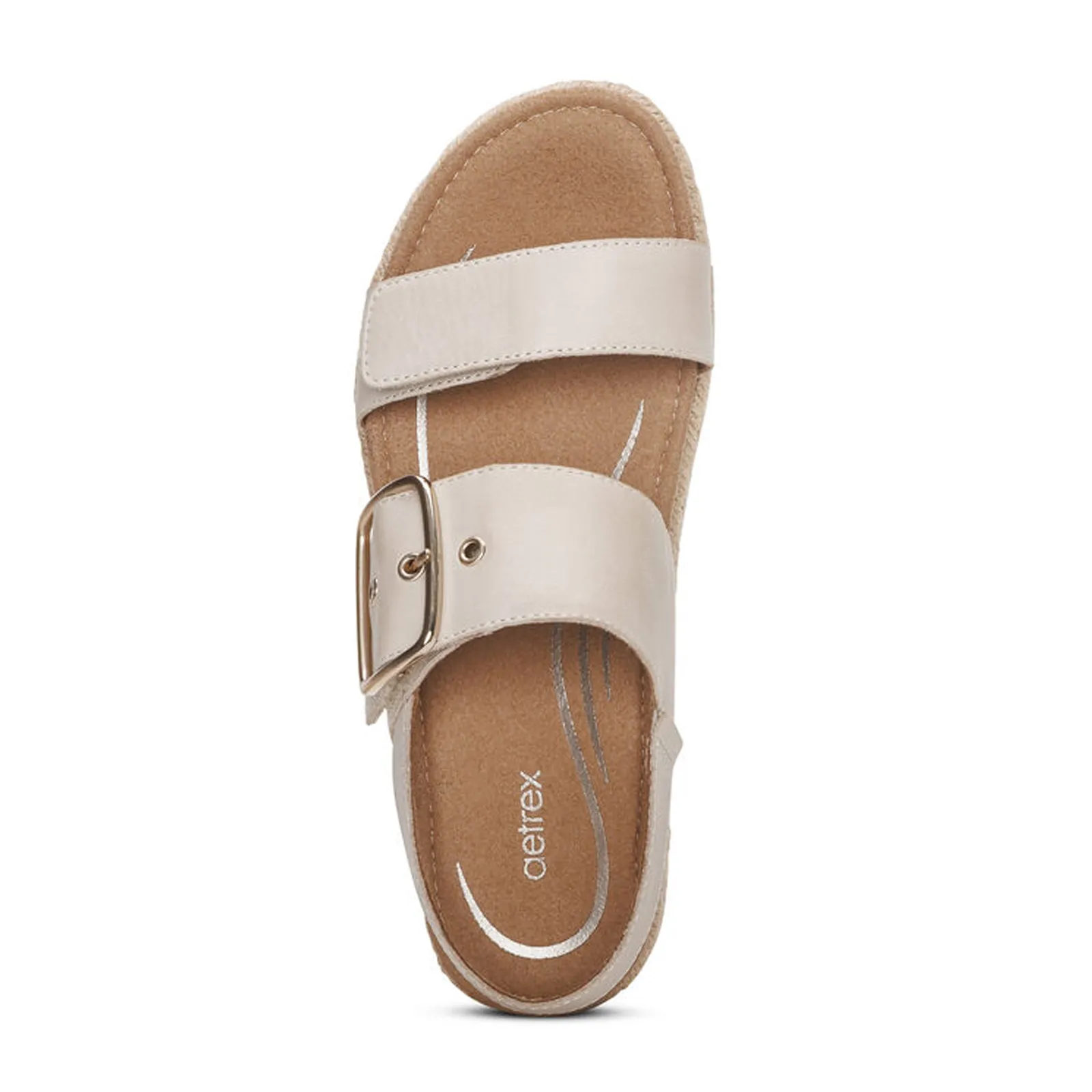 Aetrex Vania Platform Sandal (Women) - Cream