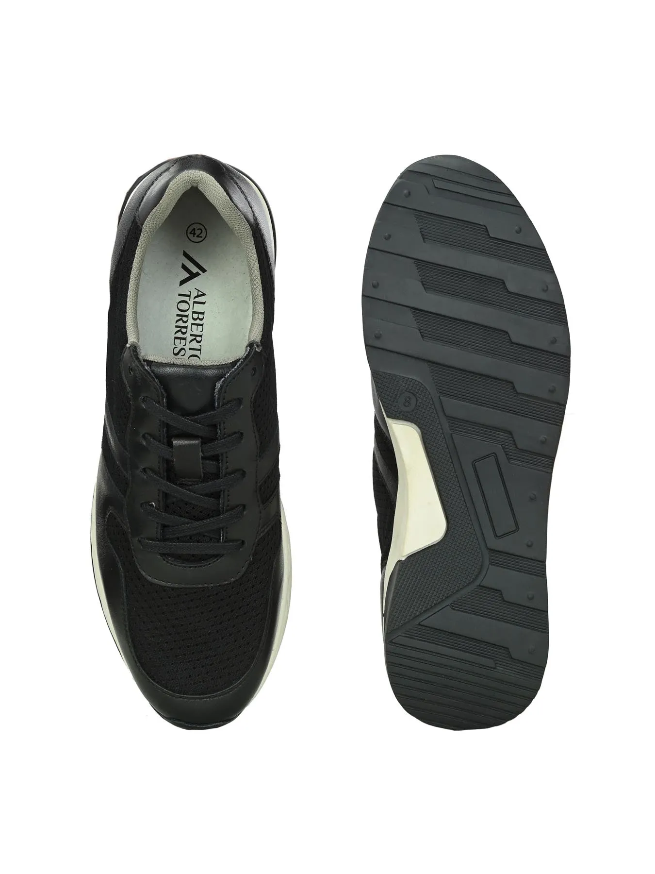 Alberto Torresi Genuine Leather 569 Black Sneakers