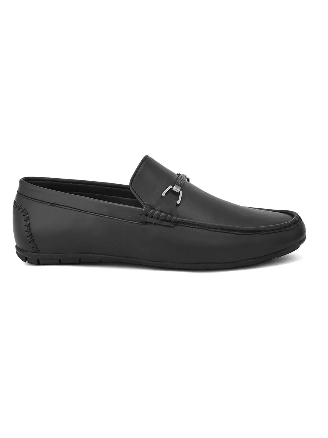 Alberto Torresi Synthetic Black Loafers For Men