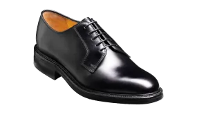 Mens Barker Nairn Derby Shoes - Premium Black Calf Leather