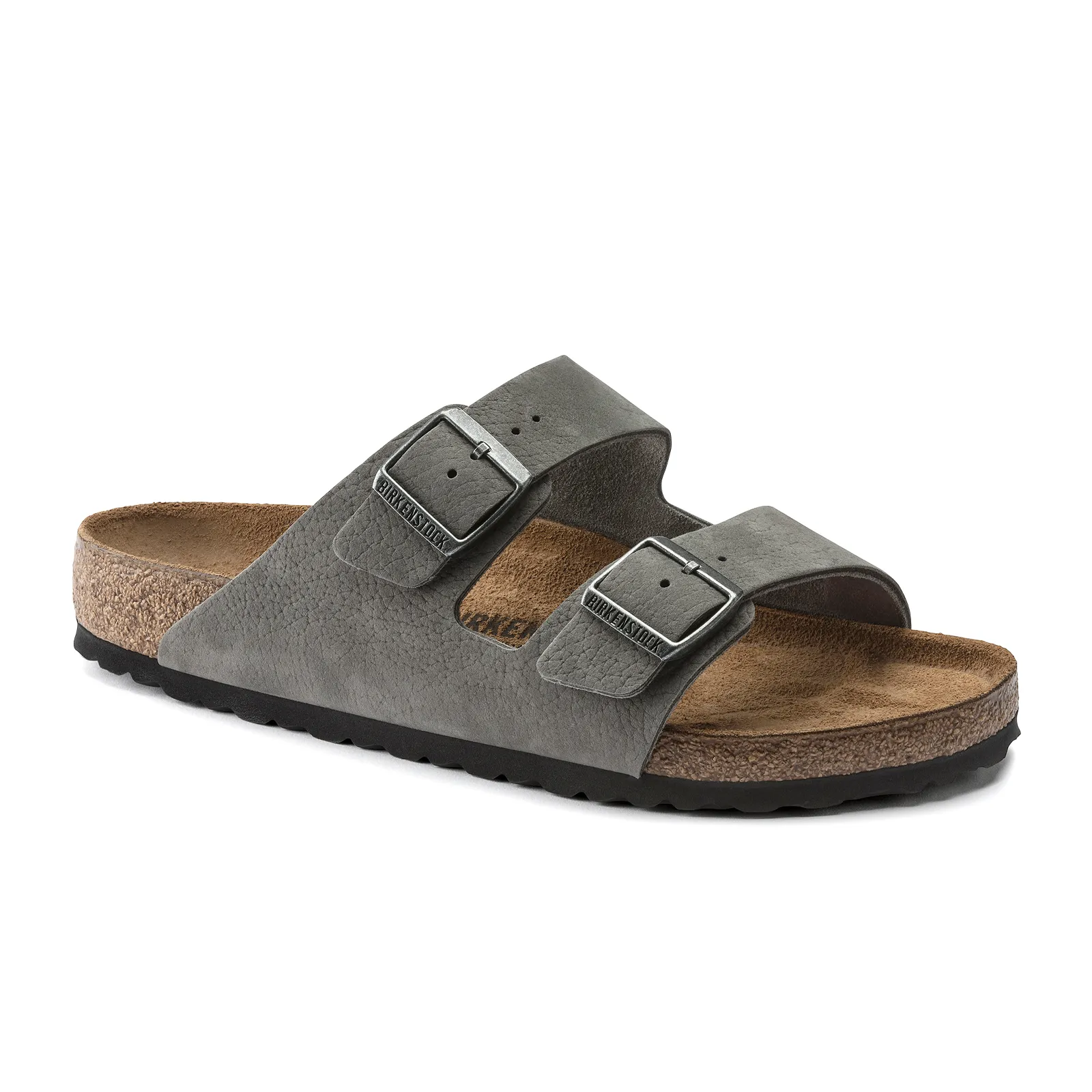 Birkenstock Arizona Sandal (Men) - Desert Buck Whale Gray Nubuck