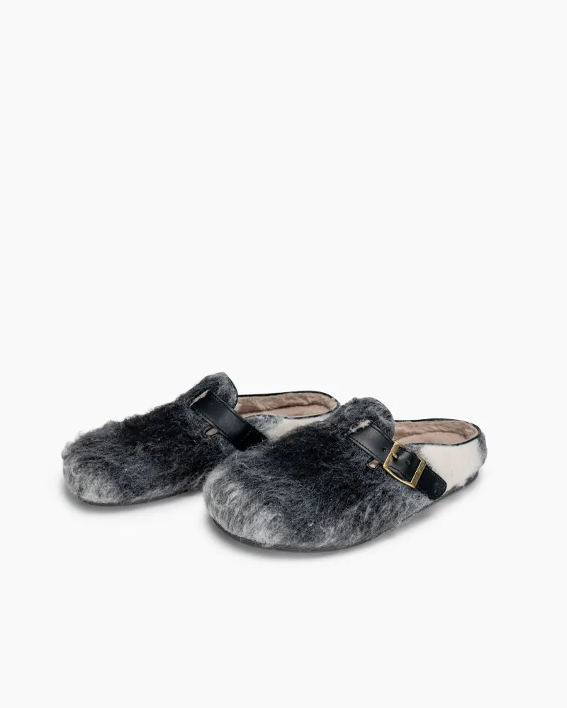 Birkenstock Shoes Genuine Leather Half Furry Slippers