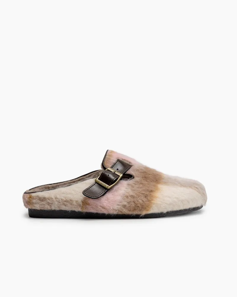 Birkenstock Shoes Genuine Leather Half Furry Slippers