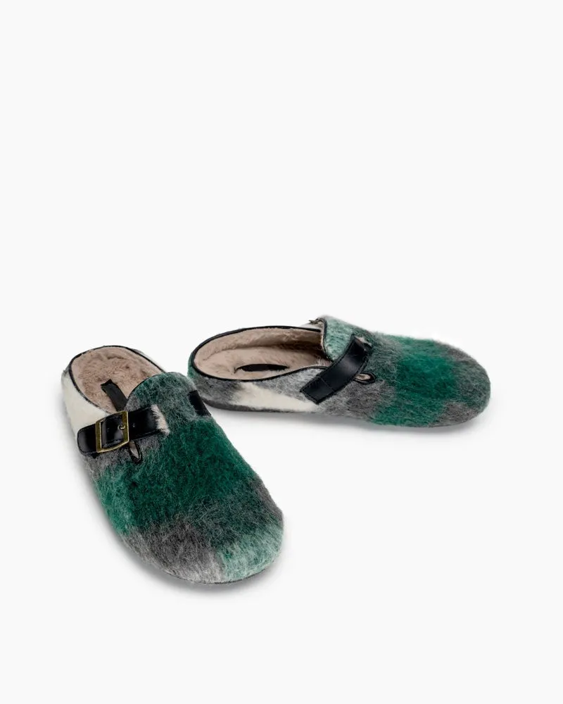 Birkenstock Shoes Genuine Leather Half Furry Slippers