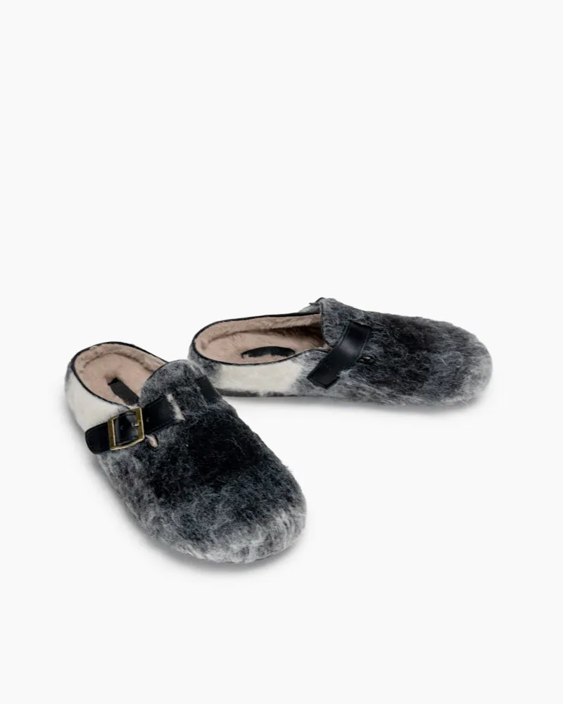 Birkenstock Shoes Genuine Leather Half Furry Slippers