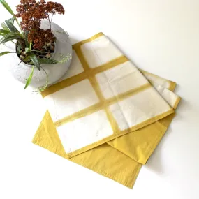 Chechi Rectangle Pattern Shibori  Reversible Table Runner