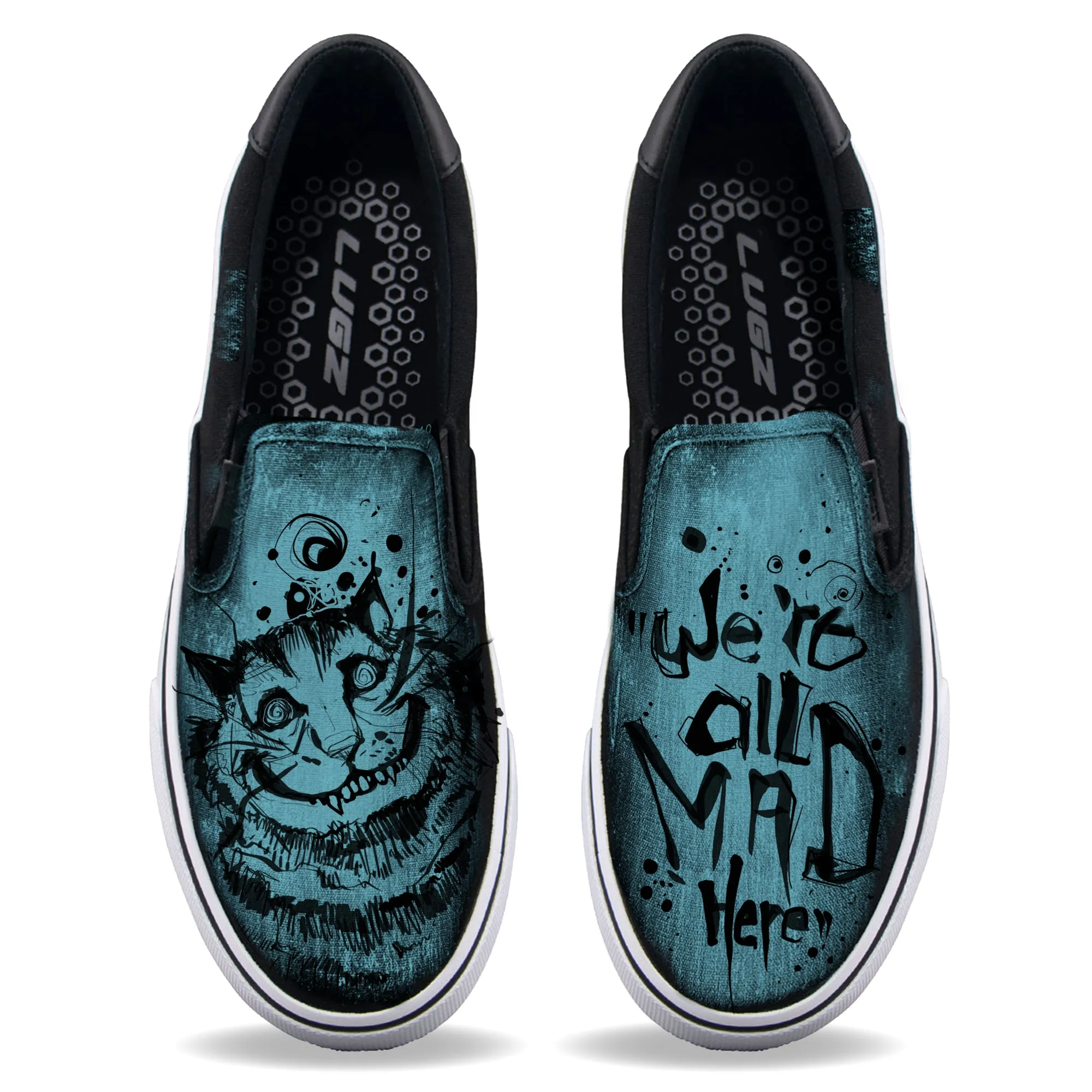 Cheshire Cat Unisex Slip ons