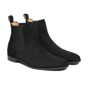 CHIHARU - BLACK KID SUEDE CHELSEA BOOT