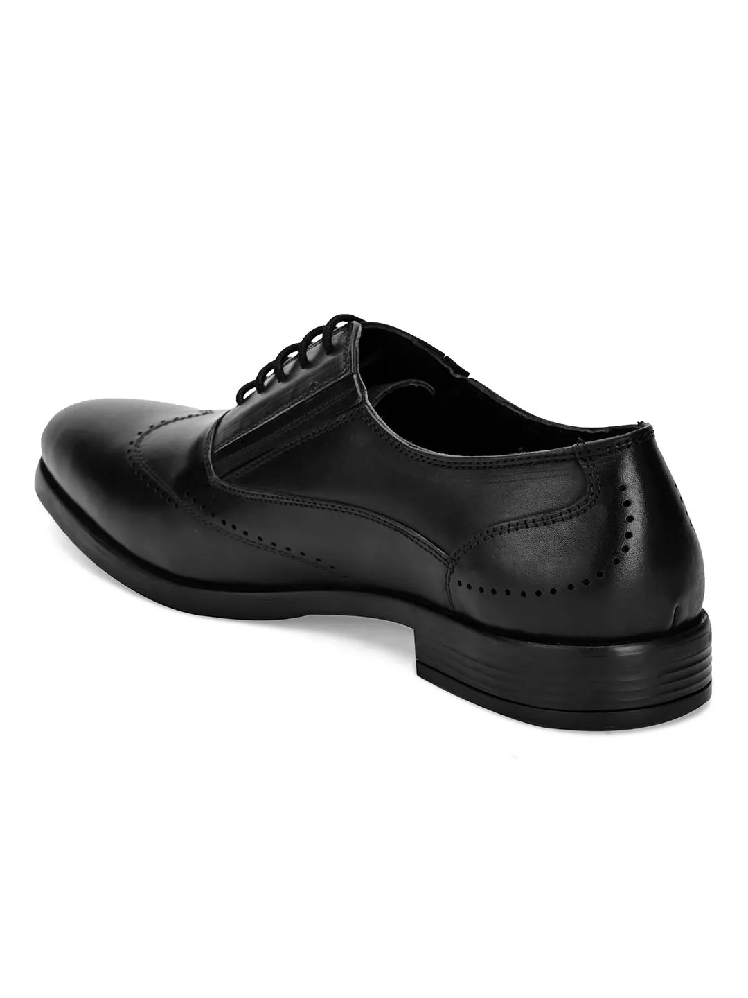 Cruz Black Solid Brogues