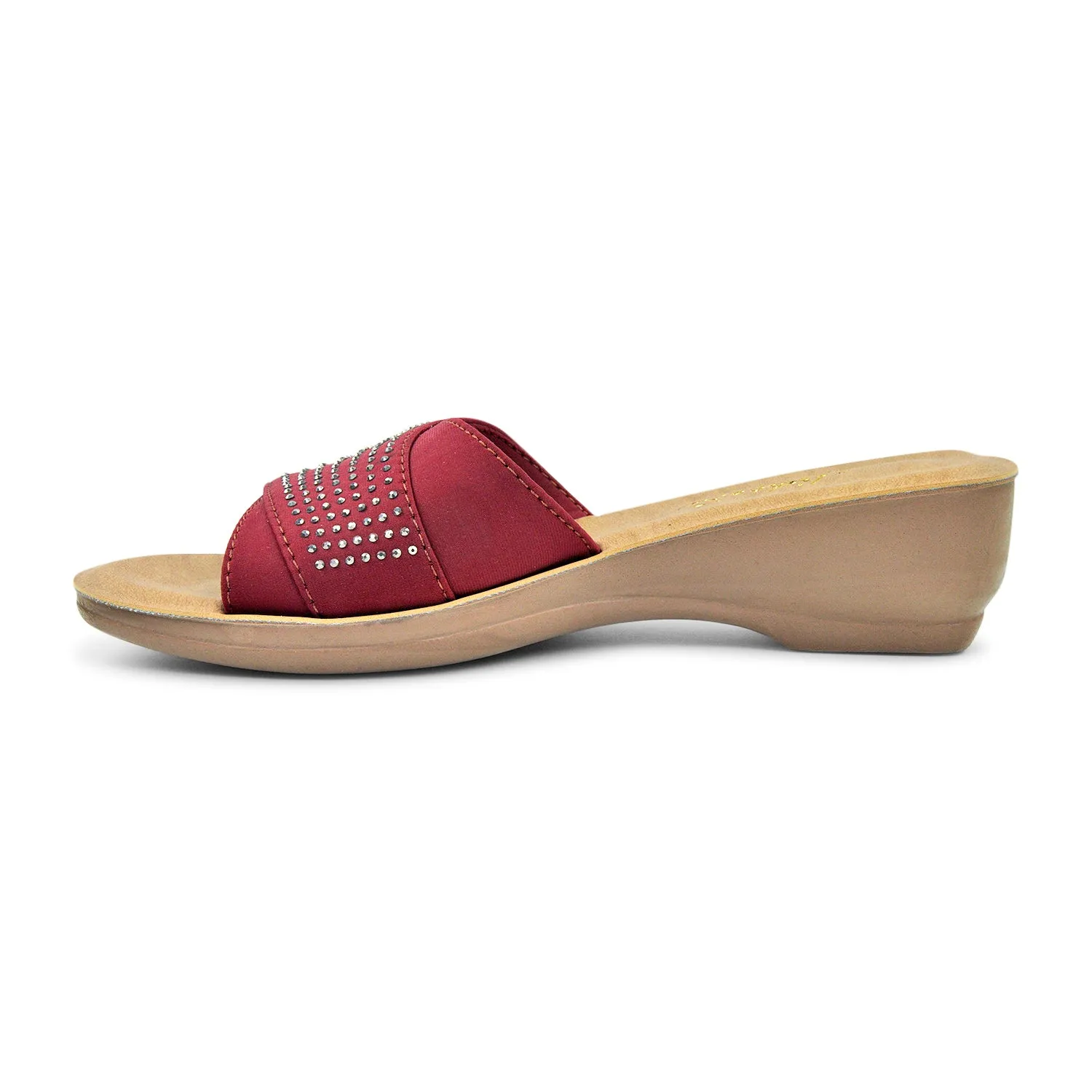 DEVI Red Chappal for Women