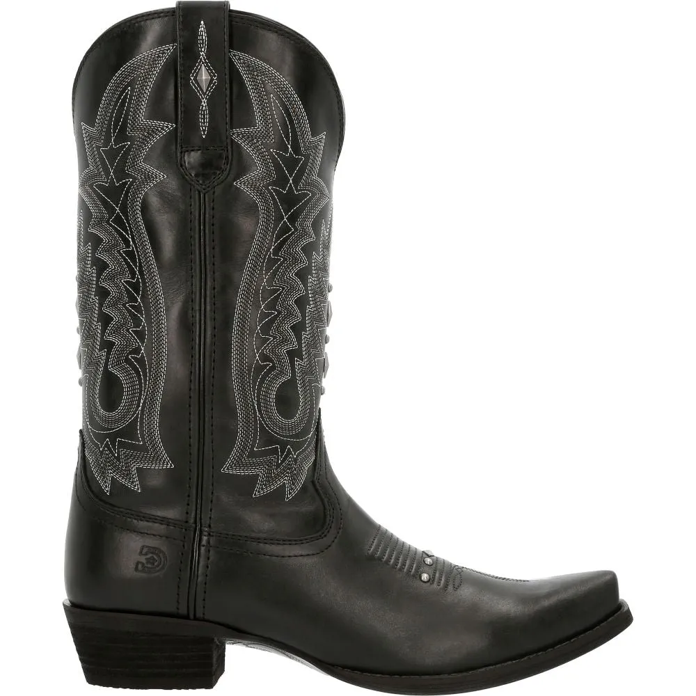 'Durango' Women's 12" Crush Western Snip Toe - Midnight