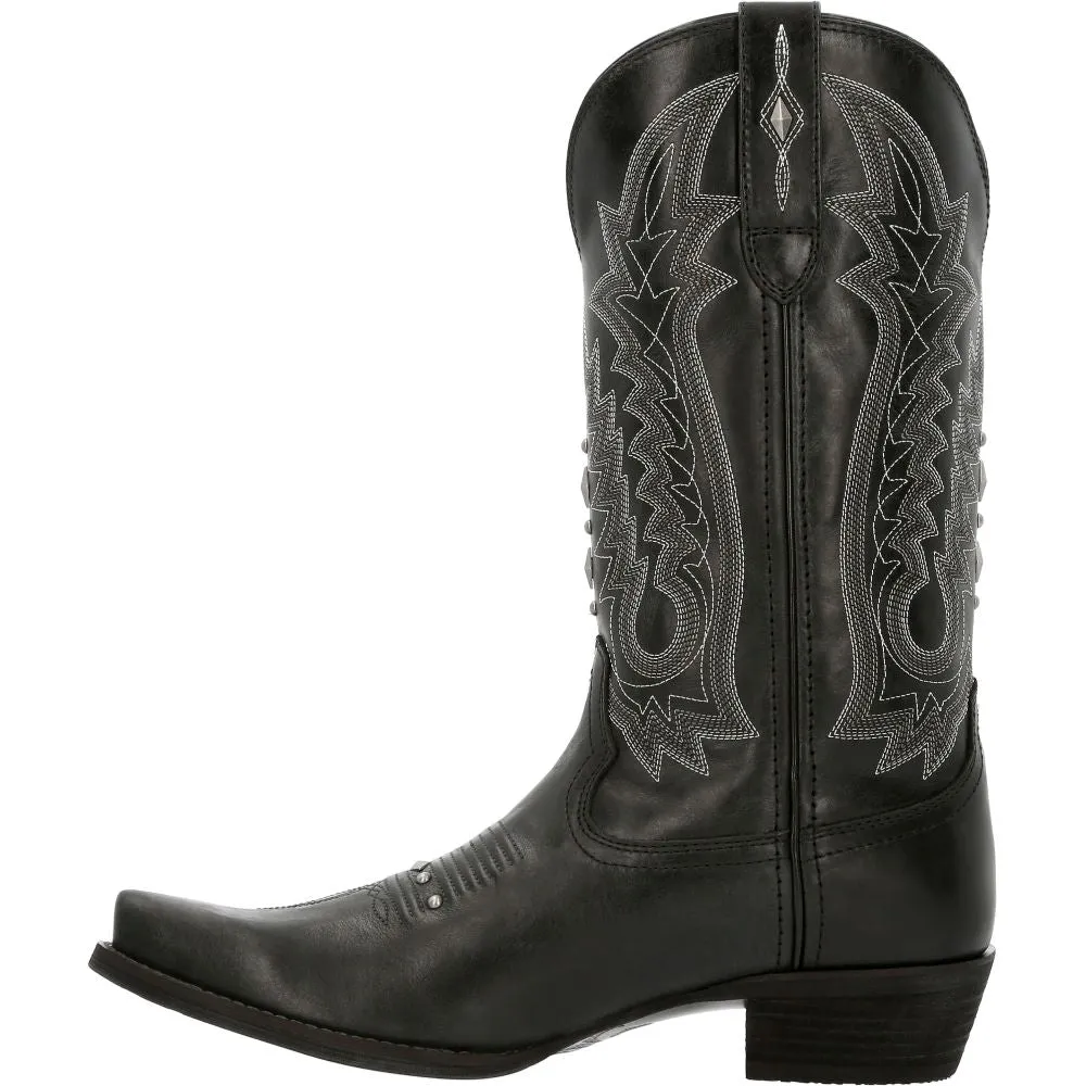 'Durango' Women's 12" Crush Western Snip Toe - Midnight