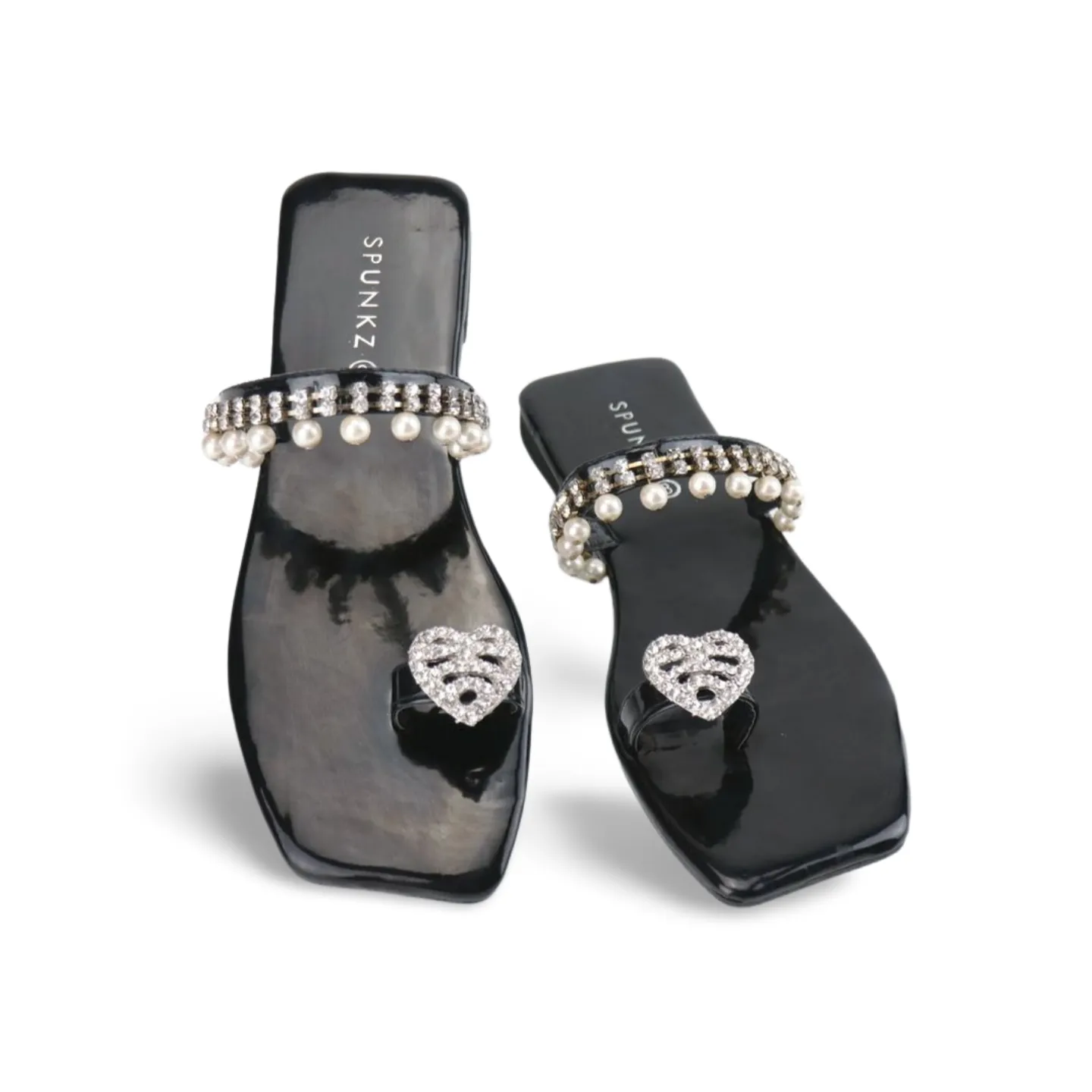 Elegant Rhinestone and Pearl Embellished Open-Toe Sandal for Women