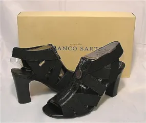 FRANCO SARTO Women's •Loner• Stacked Heel Sandal - Black -