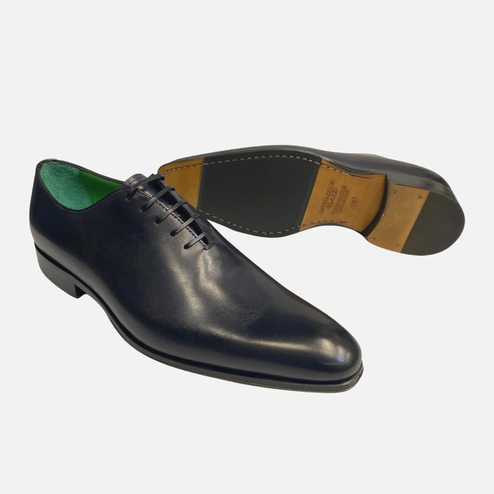 Jose Real Italian Deep Blue Shoes I508 - Handcrafted Excellence from Italy