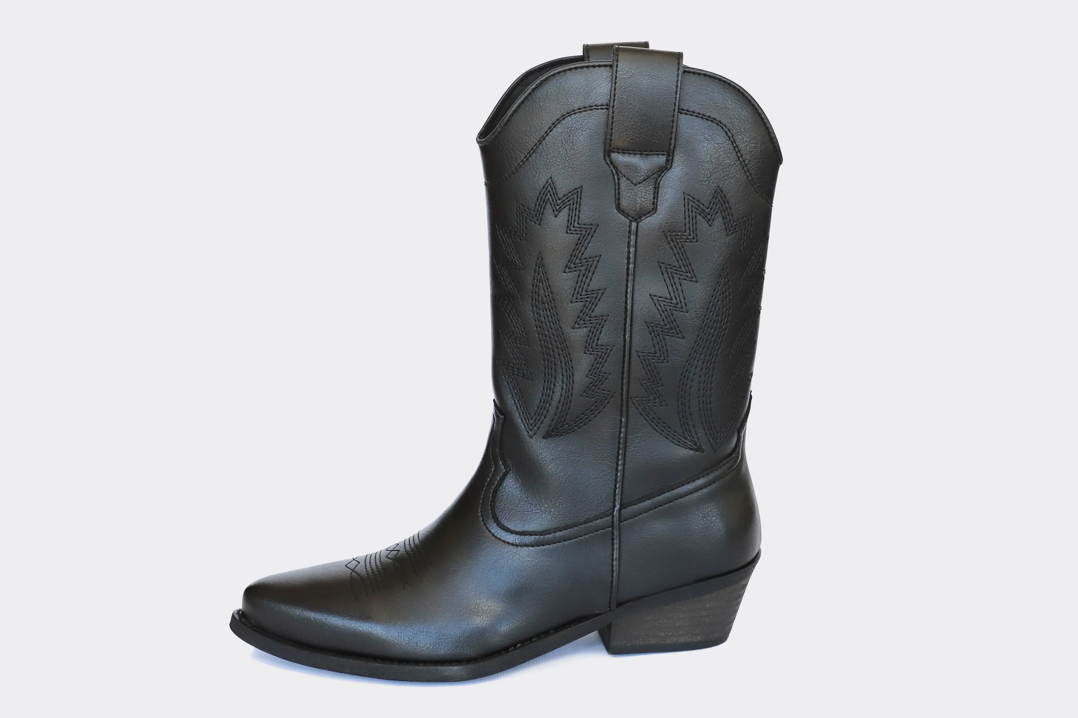 Lucky Unisex High Top Cowboy Boots | Black