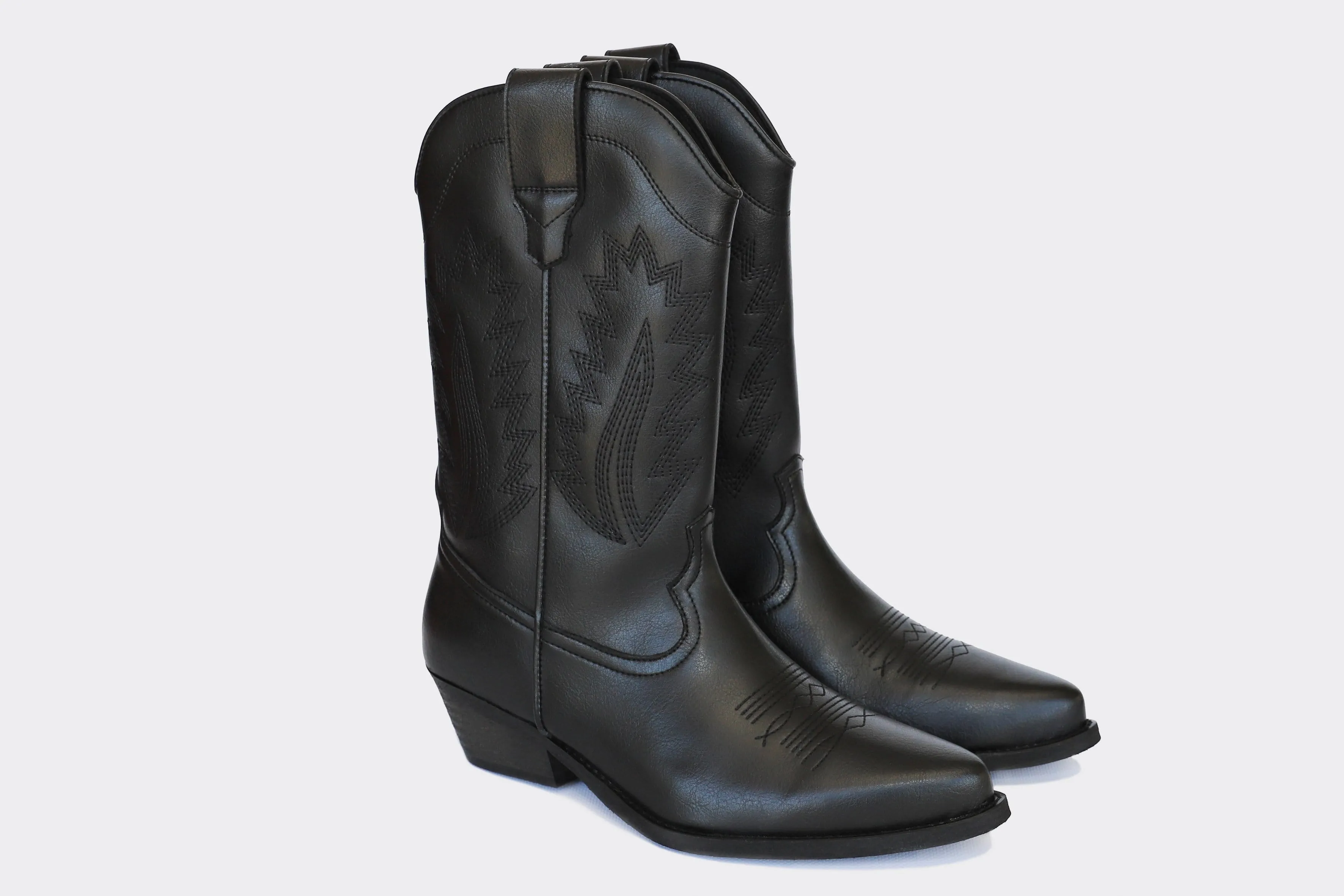 Lucky Unisex High Top Cowboy Boots | Black