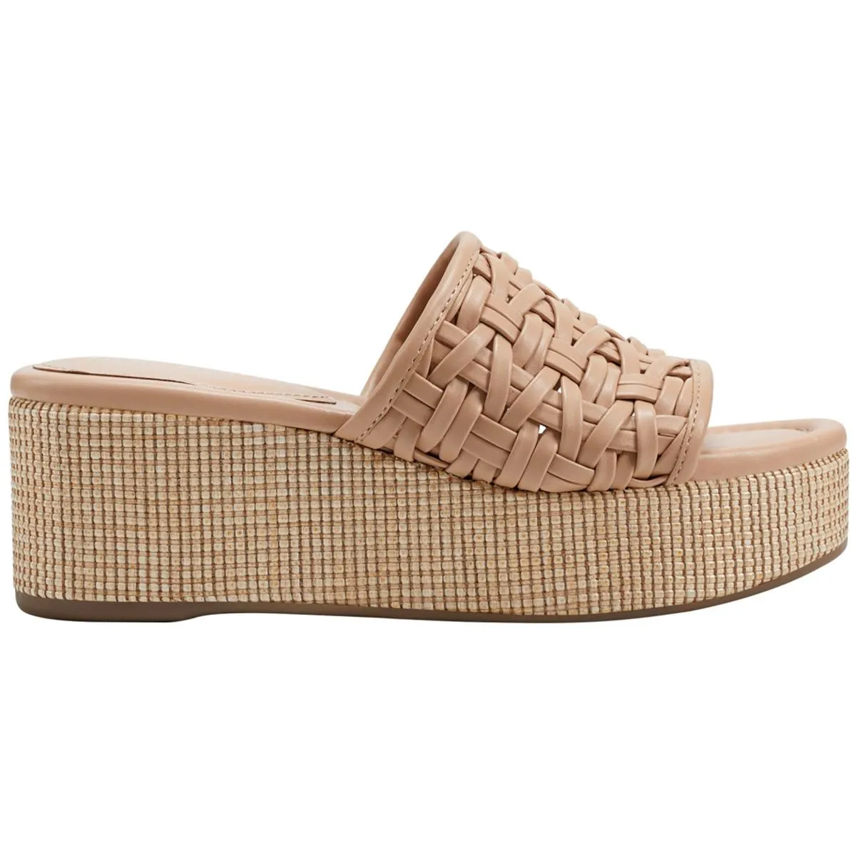 Marc Fisher Womens Bashina Woven Slip On Platform Sandals