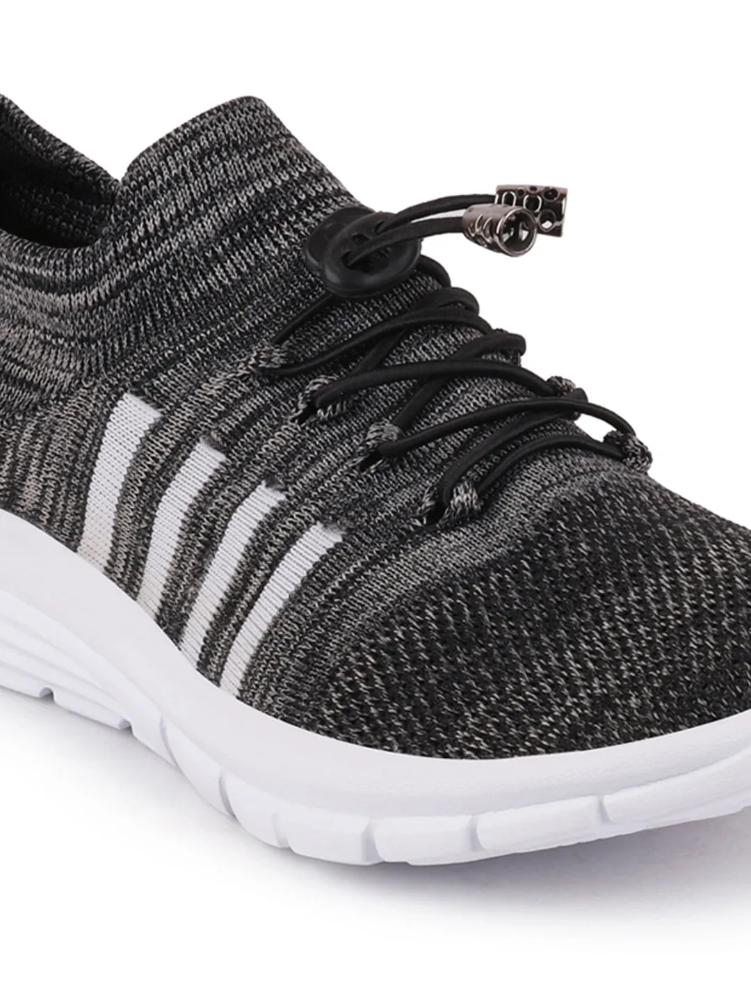 Men Grey Sports Lace-Up Walking Shoes