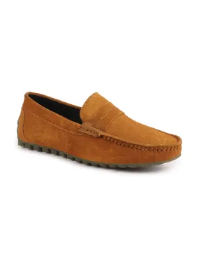 Men Teek Suede Leather Side Stitched Slip On Driving Loafers and Mocassin