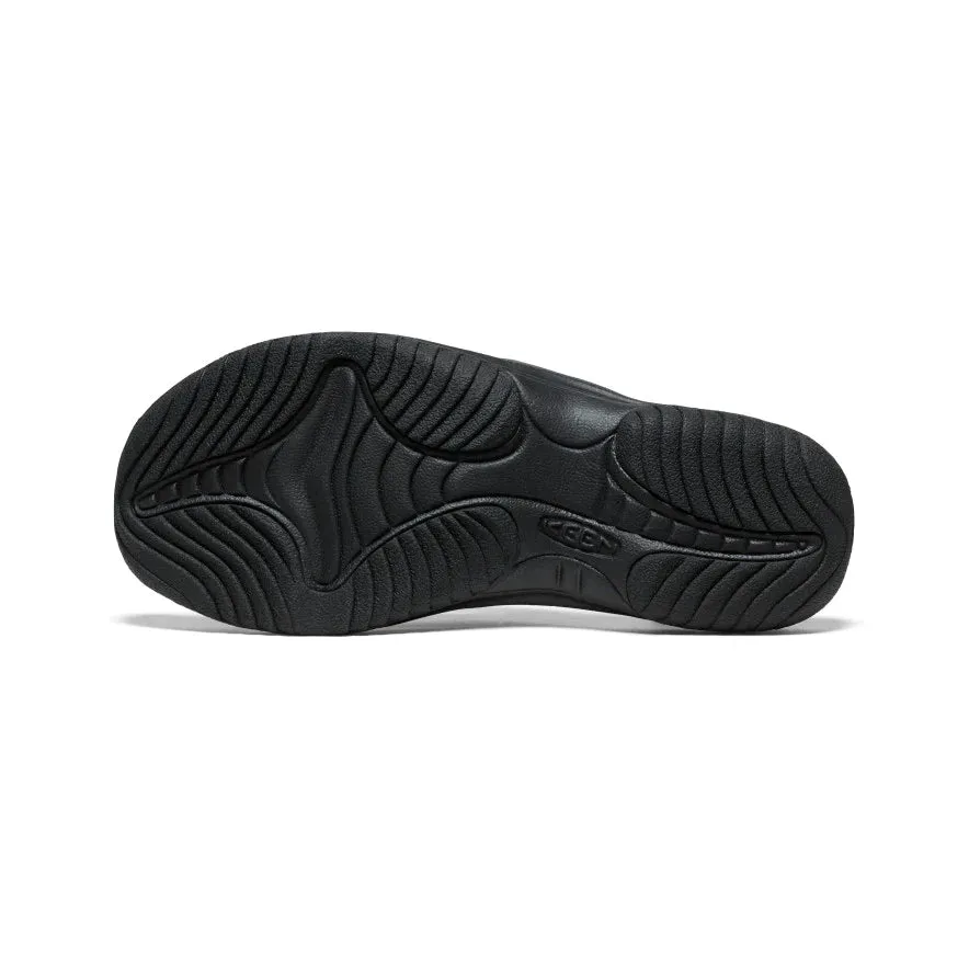 Men's Keen Waimea Leather Flip Flop Color: Black / Black