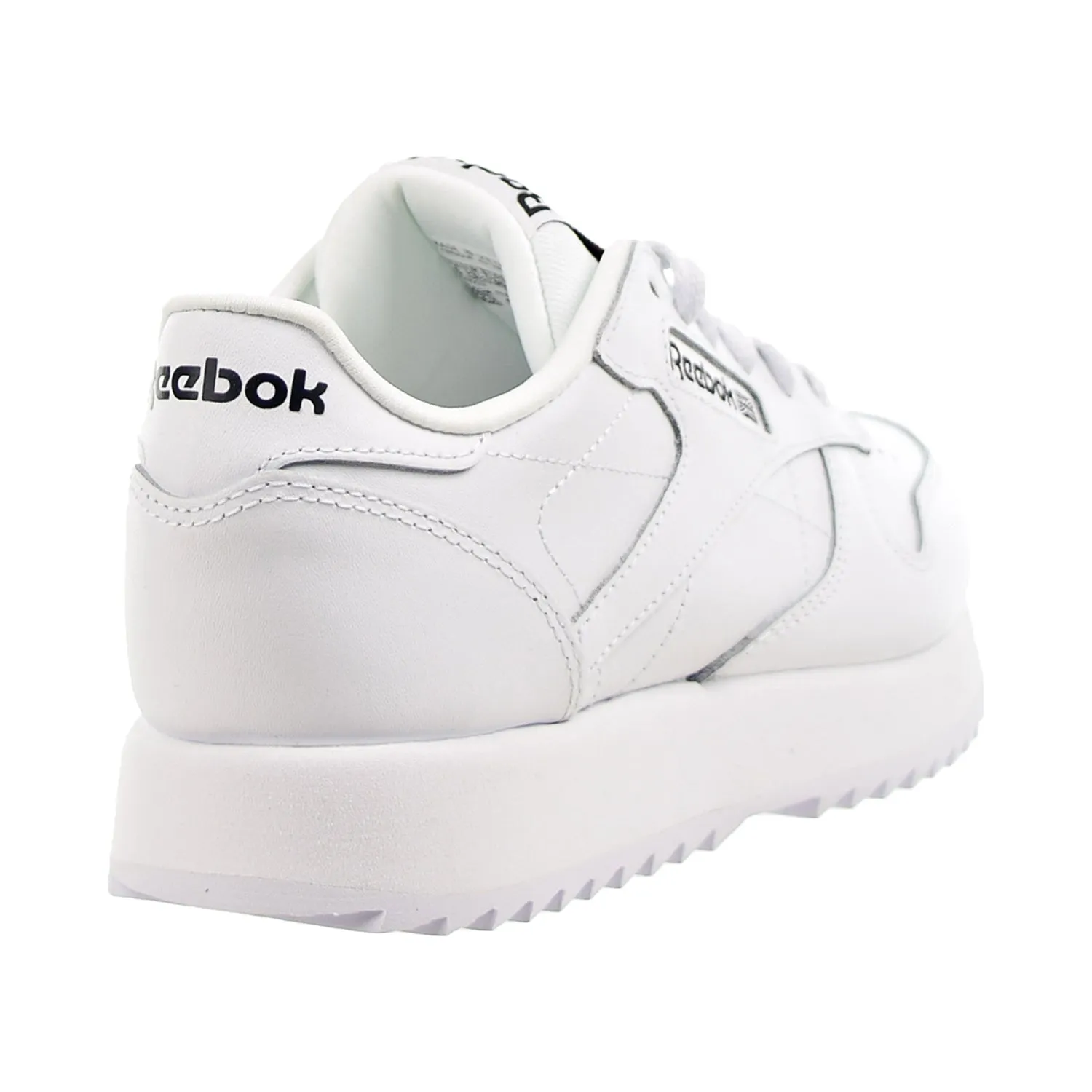 Reebok Womens Classic Leather Ripple Sneakers - Footwear White - Stylish, Comfortable, Versatile Athletic Shoes