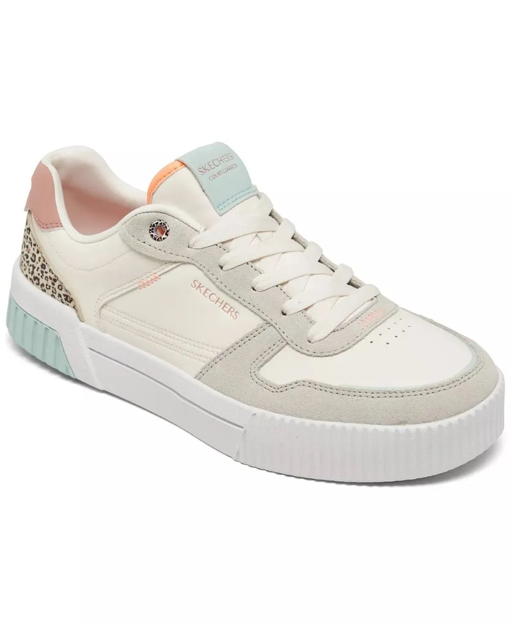 Skechers Womens Jade Feline Instinct Casual Sneakers - Natural Multi Color