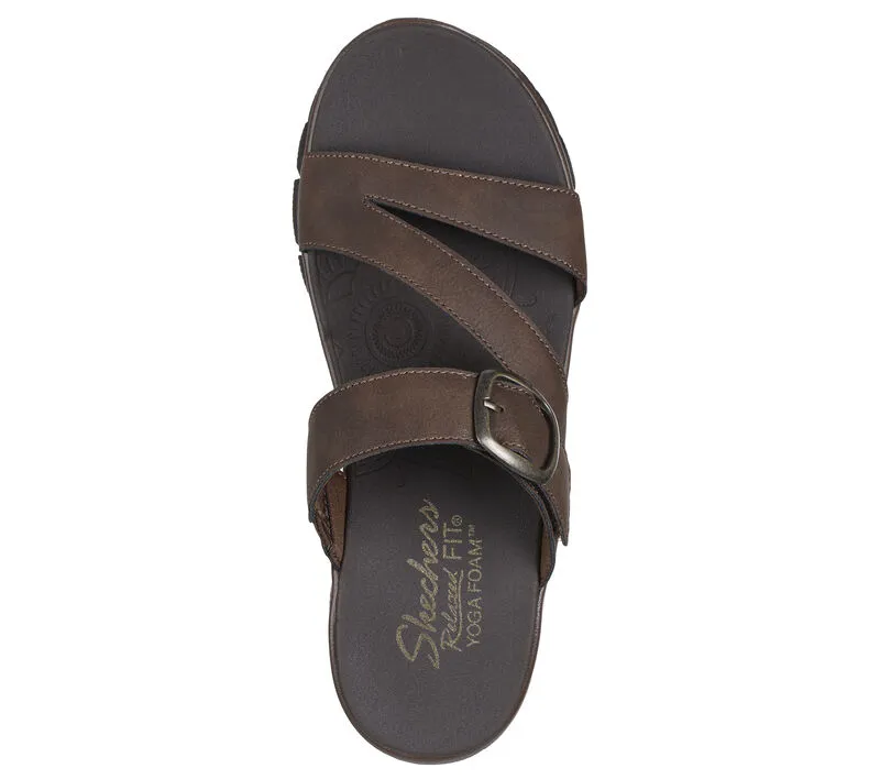 'Skechers' Women's Relaxed Fit: Easy Going-Slide On By Sandal - Chocolate