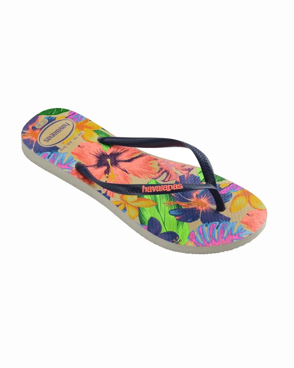 Slim Floral Neon Sandal