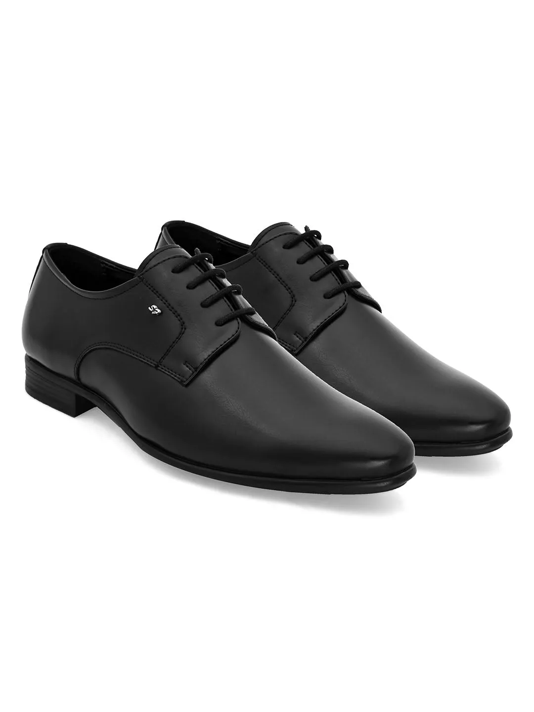 Solemn Black Derby Shoes