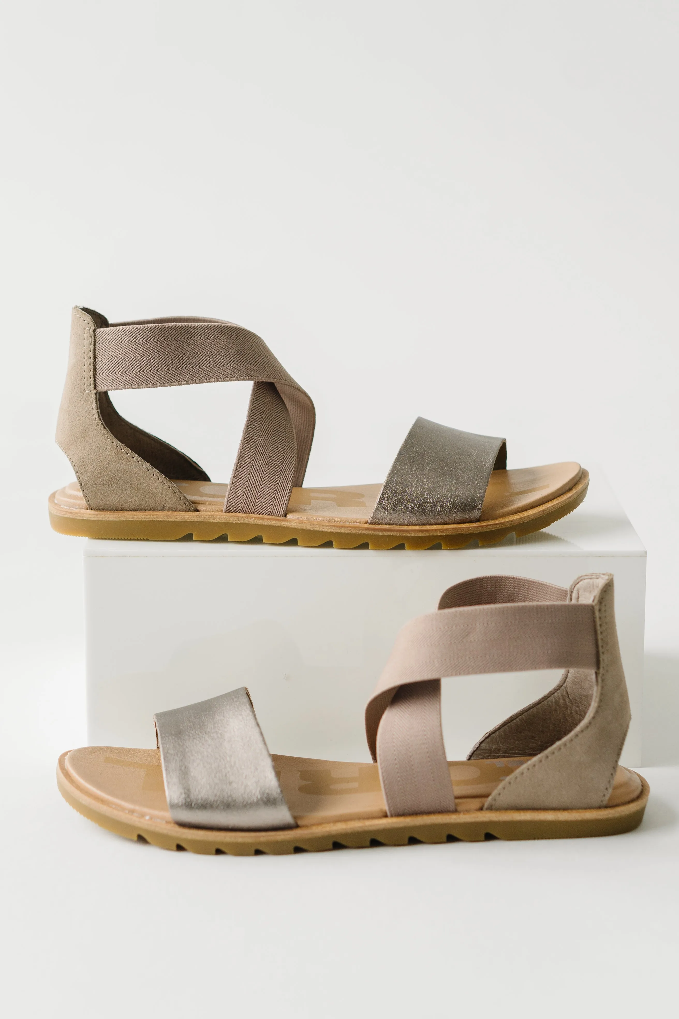 SOREL: Ella II Sandal in Ash Brown