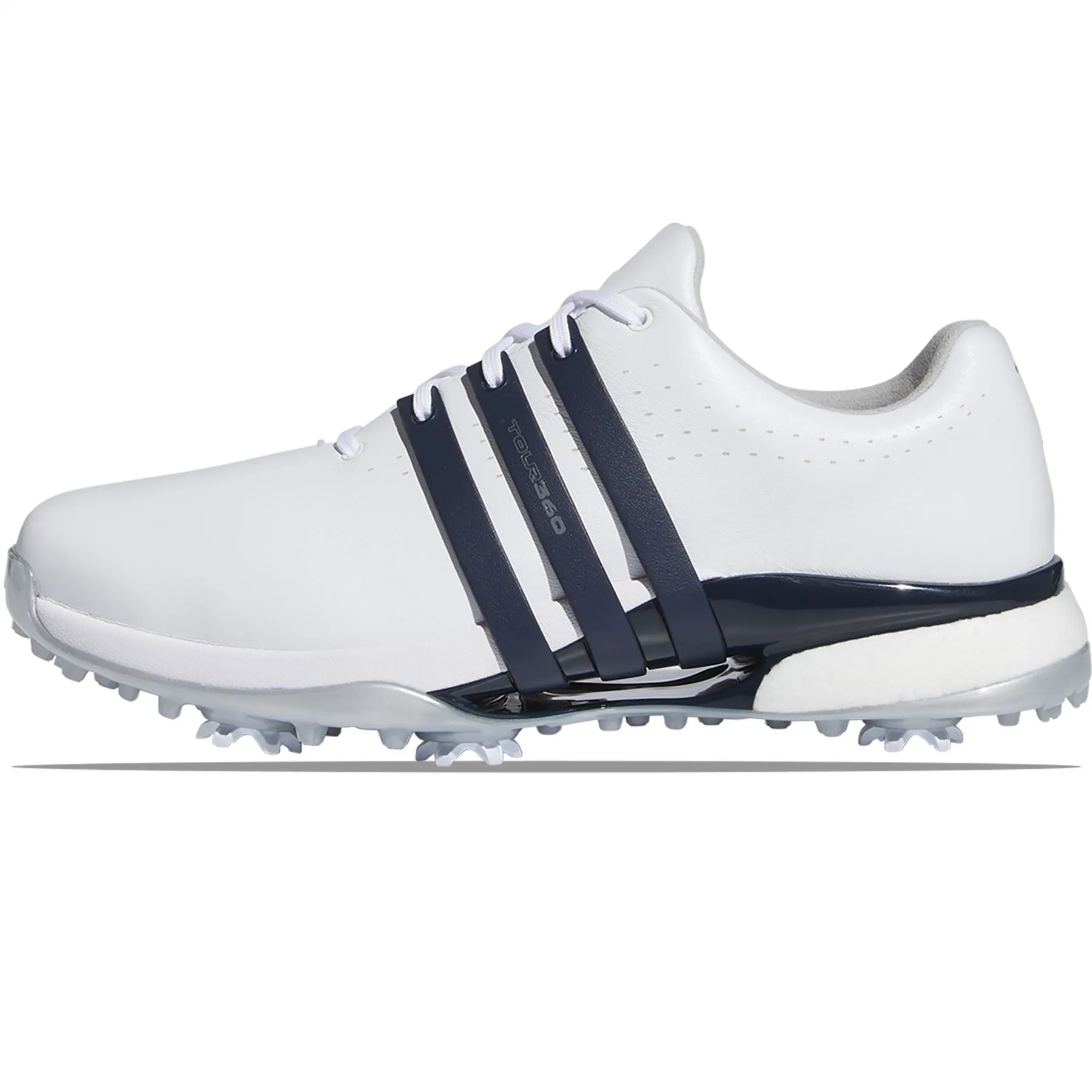 Tour360 24 Leather Golf Shoes White/Navy - SS24