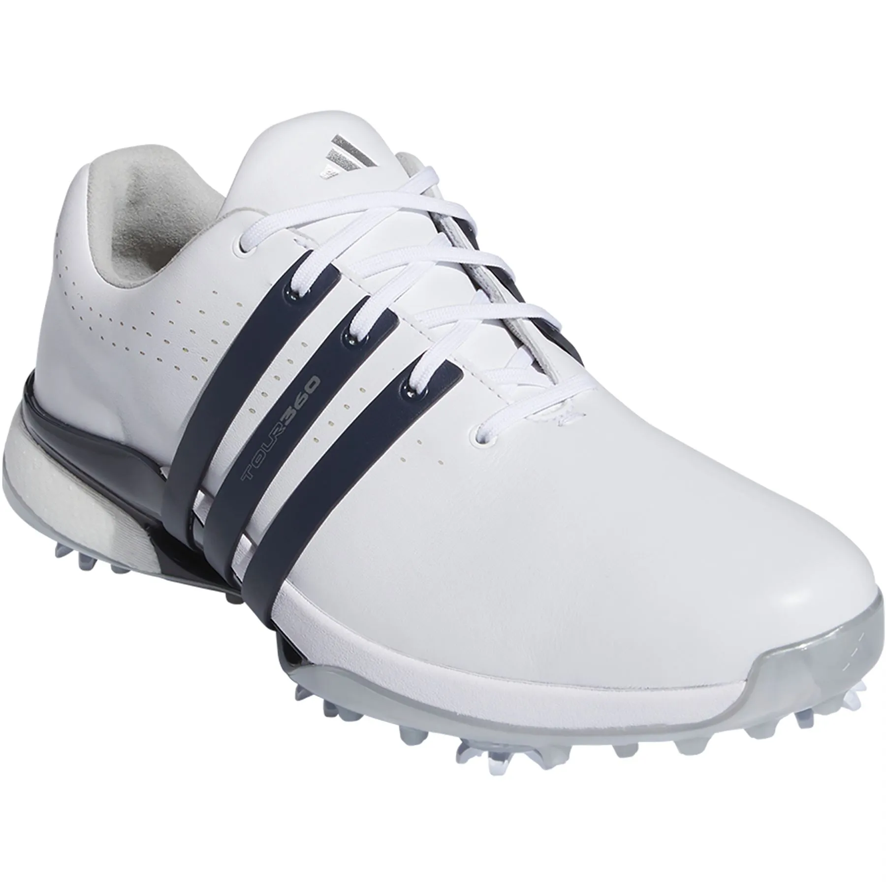 Tour360 24 Leather Golf Shoes White/Navy - SS24