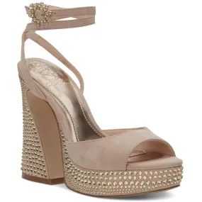 Vince Camuto Womens Leather Open Toe Platform Heels