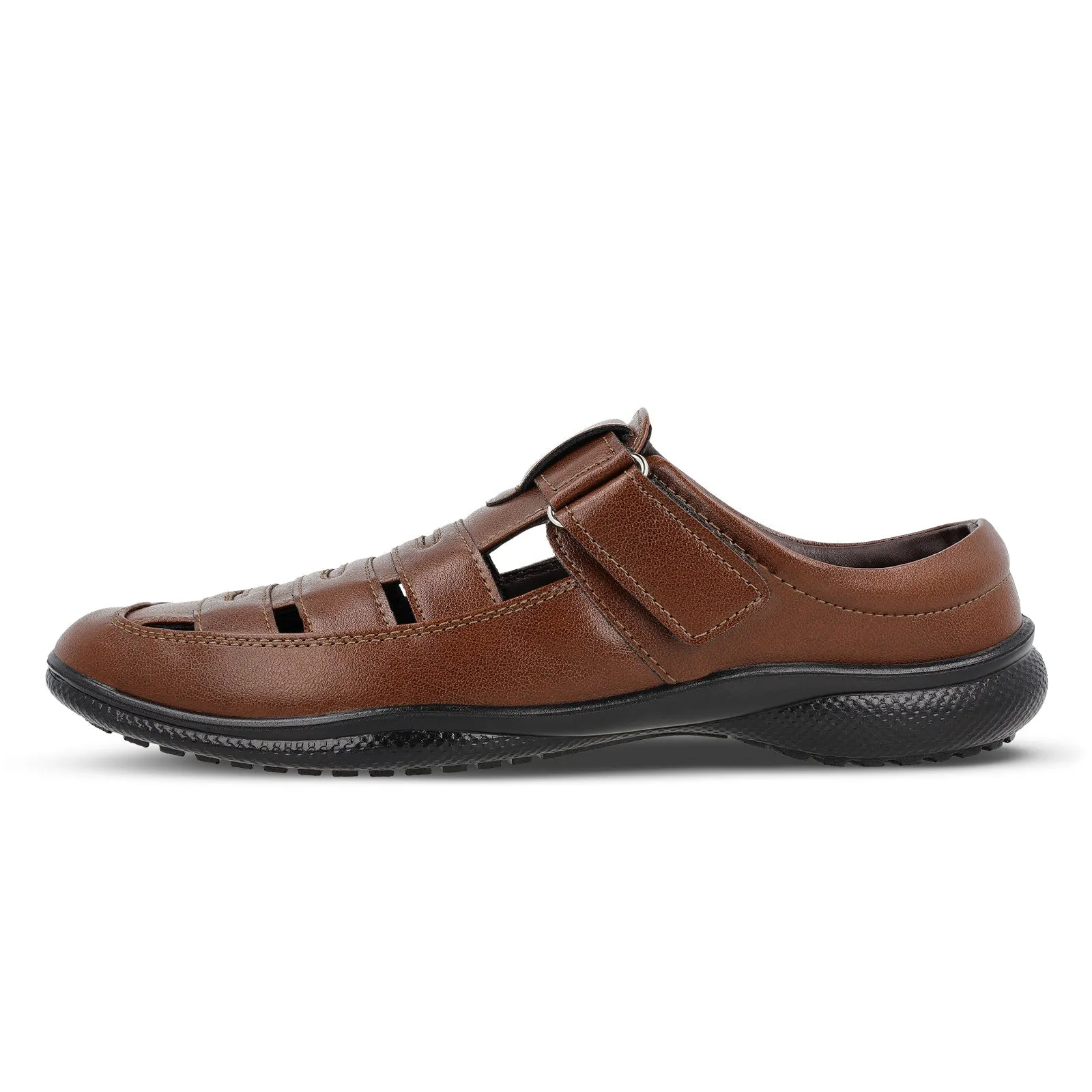 Walkaroo Men Roman Sandals  - WF6258 Brown