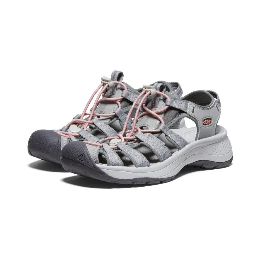 Women's Astoria West Sandal  |  Grey/Coral