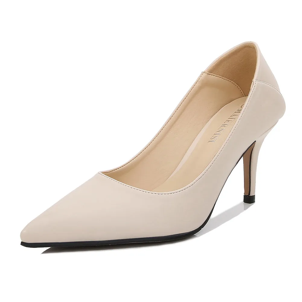 Women's Pointed Toe Shallow High Heel Pumps