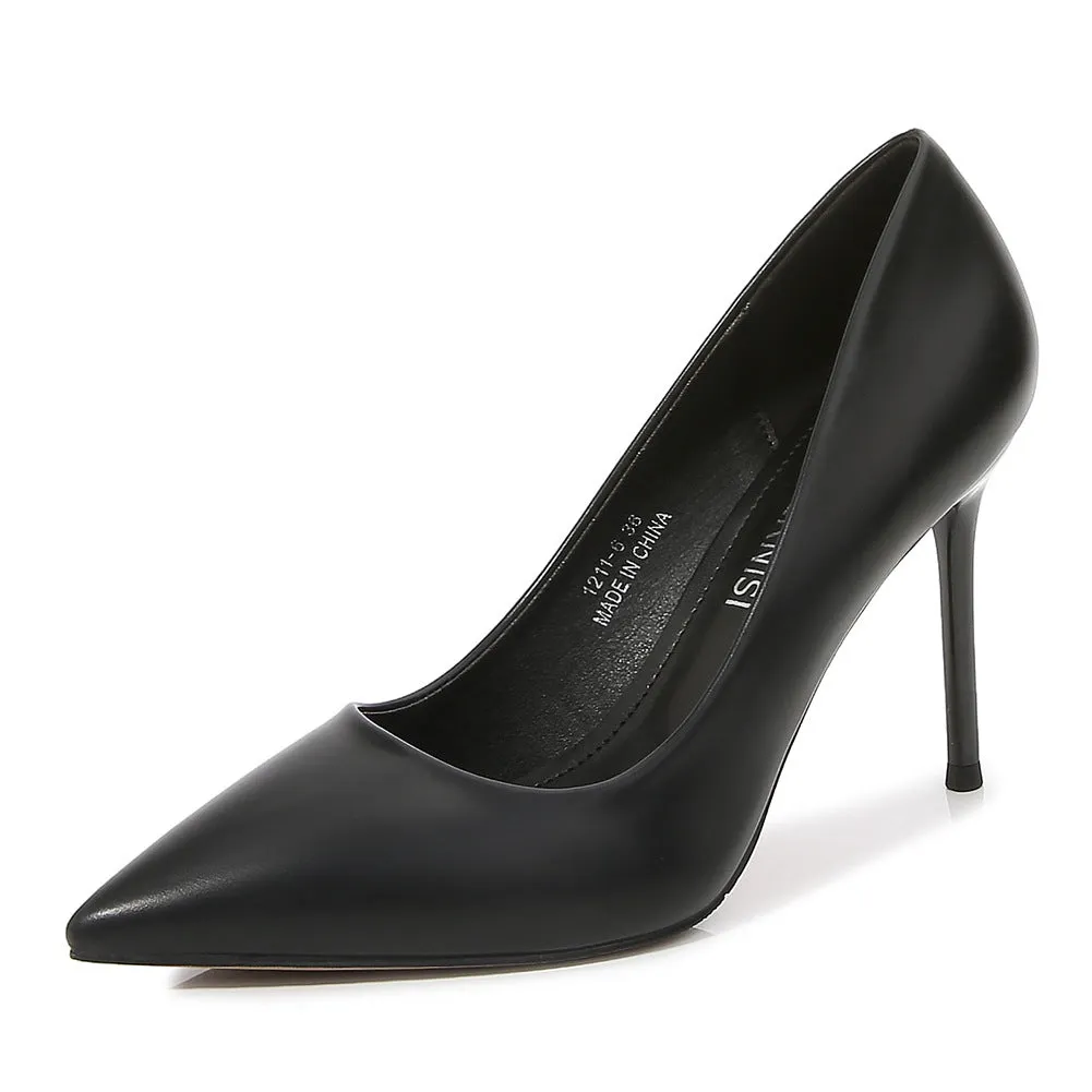 Women's Pointed Toe Shallow Stiletto Heel Pumps