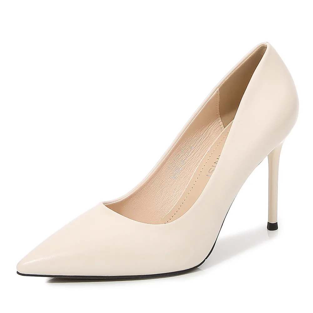 Women's Pointed Toe Shallow Stiletto Heel Pumps