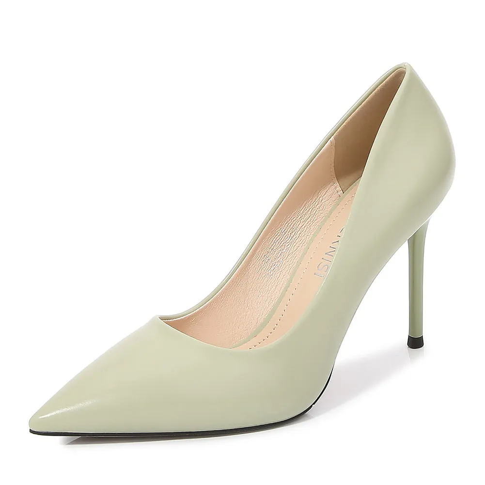 Women's Pointed Toe Shallow Stiletto Heel Pumps