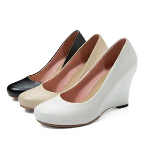 Women's Shallow Wedge Heel Pumps