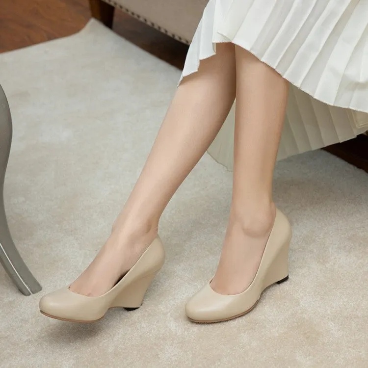 Women's Shallow Wedge Heel Pumps